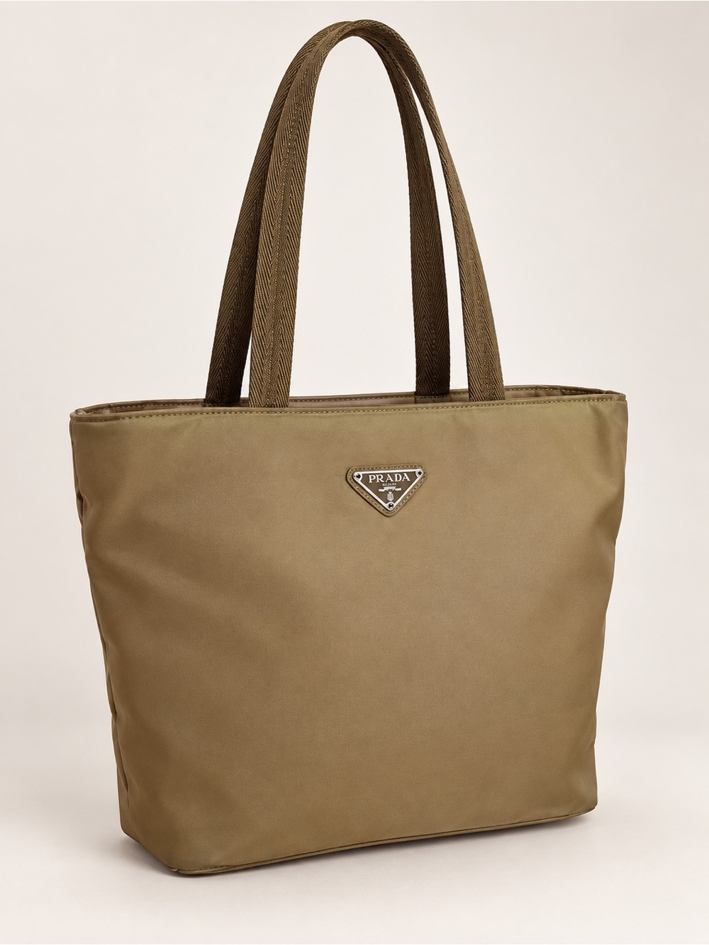 Prada Nylon Tessuto Tote Bag- Tan
